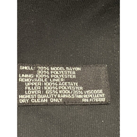 Calvin Klein Men's Black Trench Coat 44 L Thermolite Removable Liner Model Blend - Picture 3 of 12